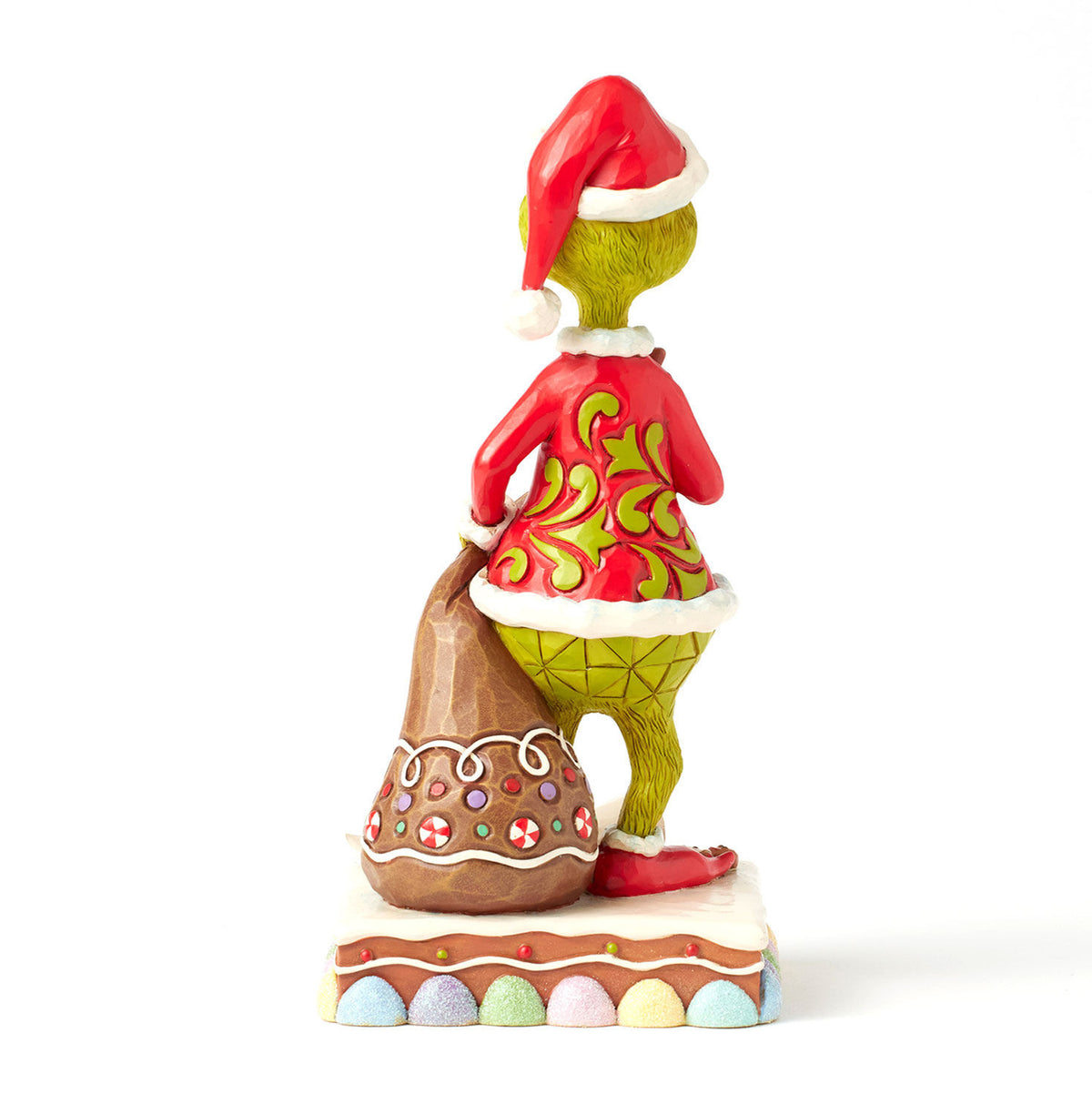 Jim Shore Grinch With Presents Eating Gingerbread Figurine, 8"