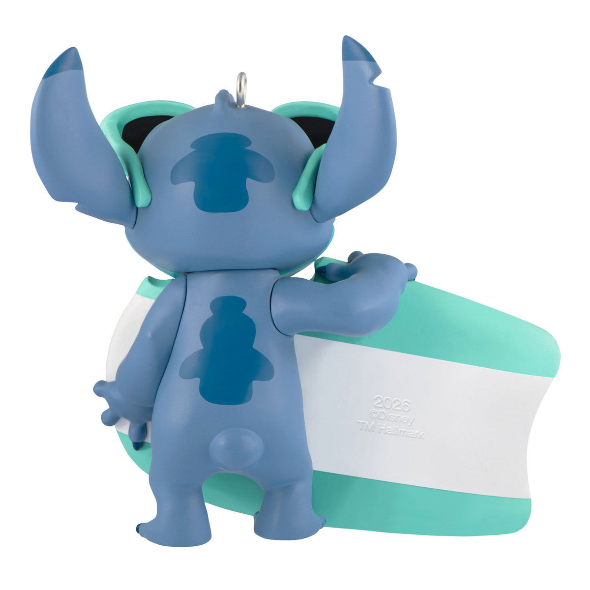 Disney Stitch With Surfboard Personalized Ornament, Custom Text