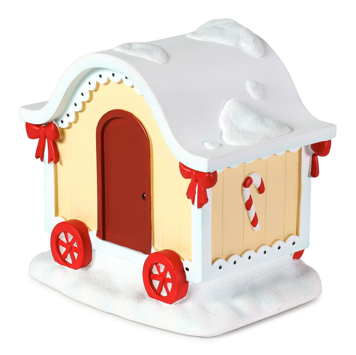 Magic Snowman Village Hot Cocoa Cart Tabletop Decoration, 4.25"