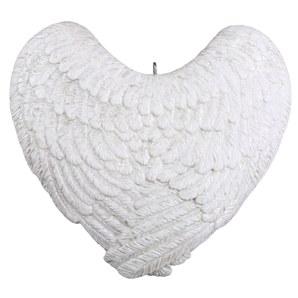 Forever Loved Memorial Heart and Angel Wings Personalized Ornament, Custom Text