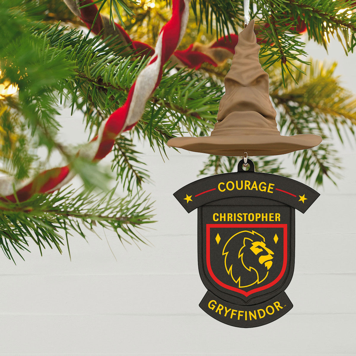 Harry Potter™ Sorting Hat House Trait Personalized Text Ornament, Gryffindor™