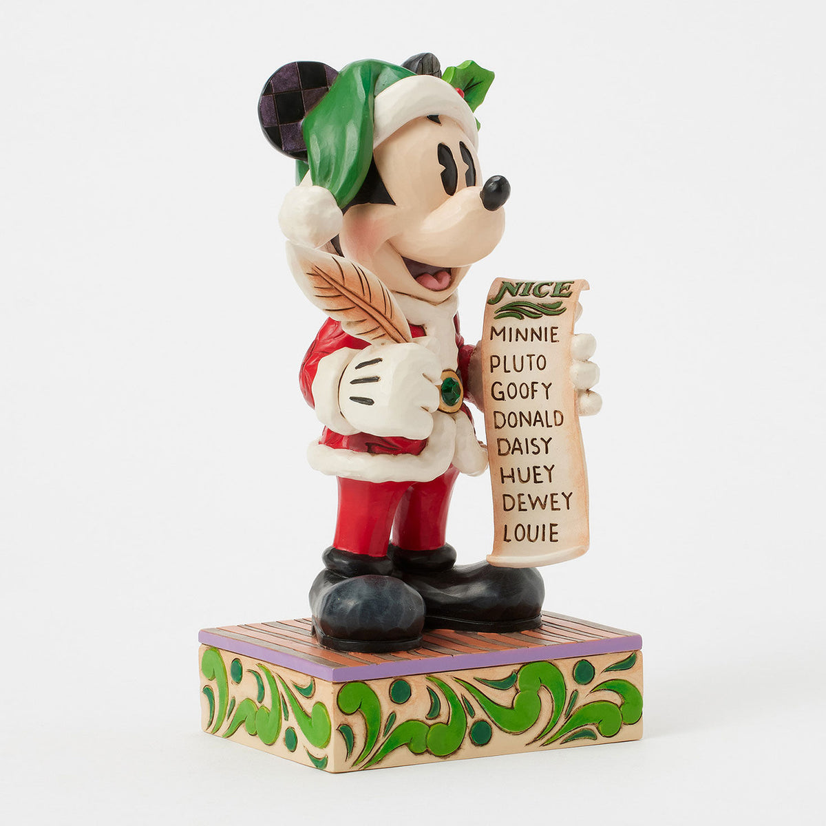 Jim Shore Disney Santa Mickey Checks His List Figurine, 7.75"