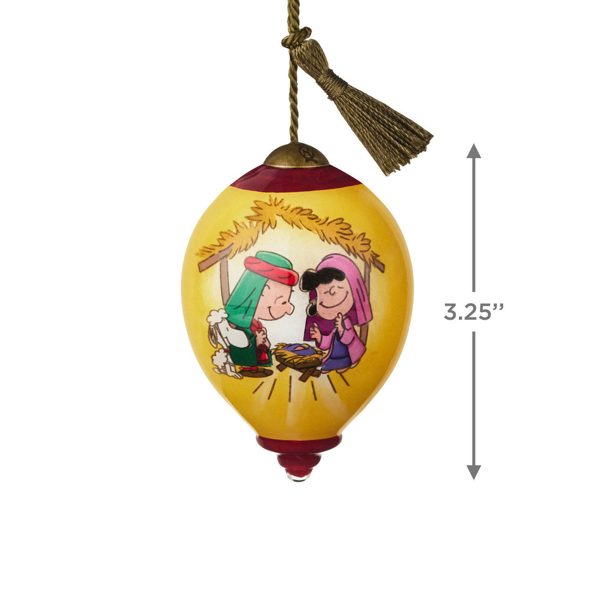 Peanuts® Ne'Qwa Art® Christmas Pageant Hand-Painted Glass Hallmark Ornament