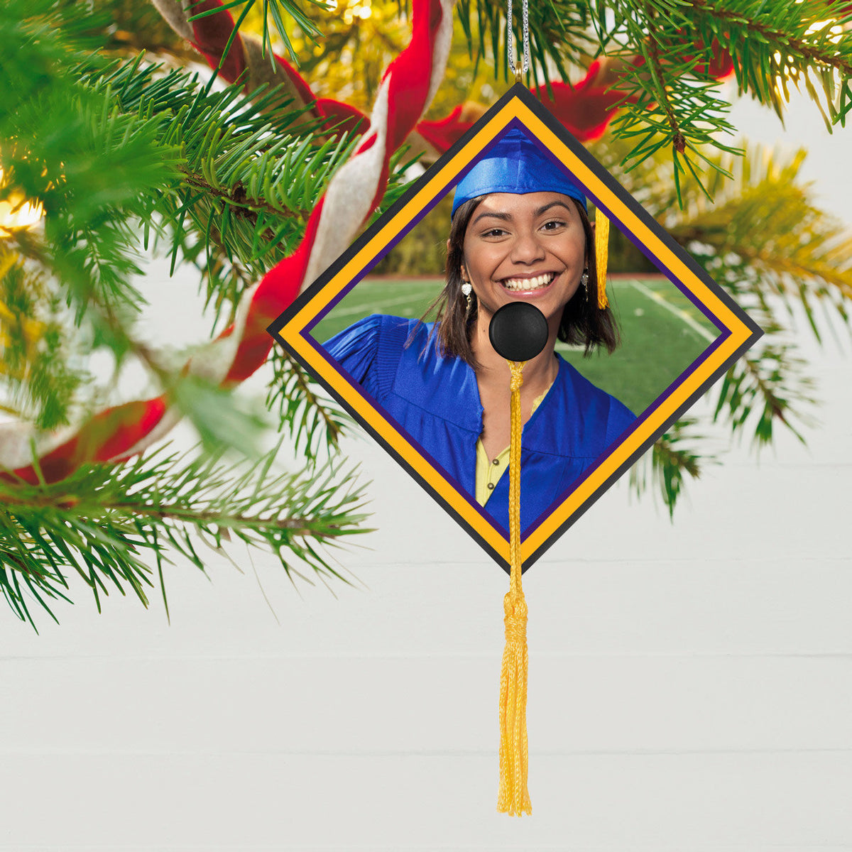 Graduation Cap Personalized Ornament, Custom Photo