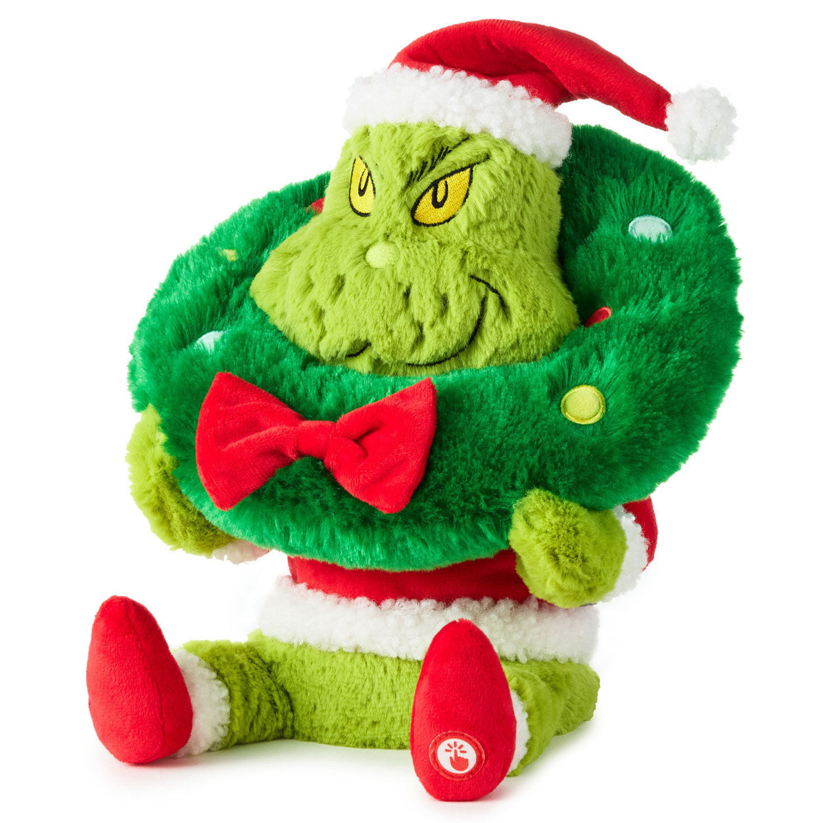 Dr. Seuss's How the Grinch Stole Christmas!™ Grinch Stuck On Christmas Plush With Light, Sound and Motion, 11.5"