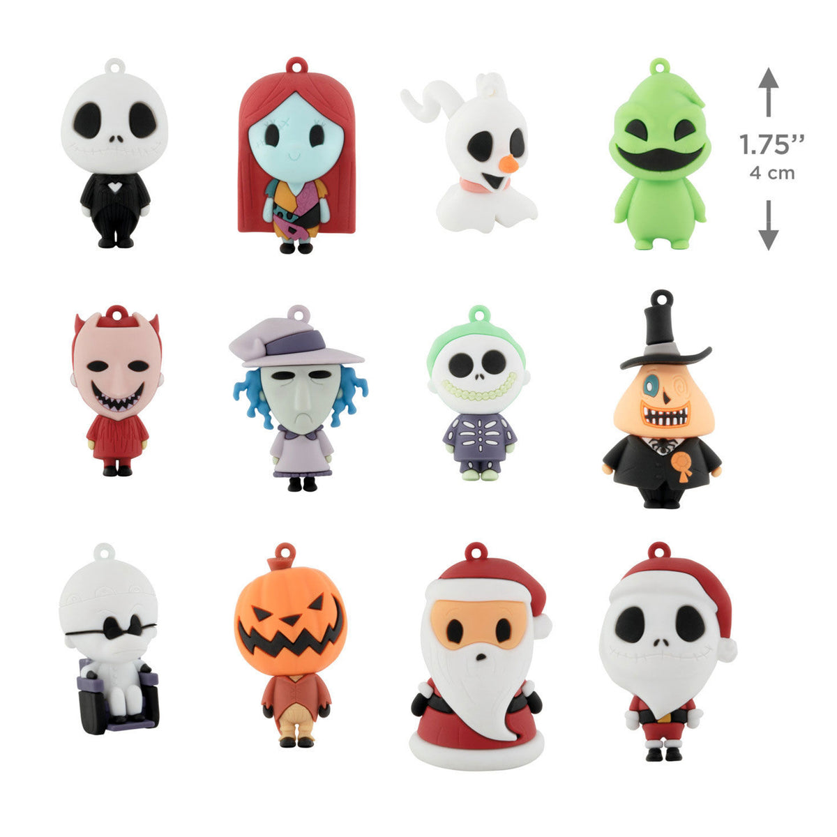 Disney Tim Burton's The Nightmare Before Christmas Hallmark Countdown Calendar Box With 12 Mini Ornaments