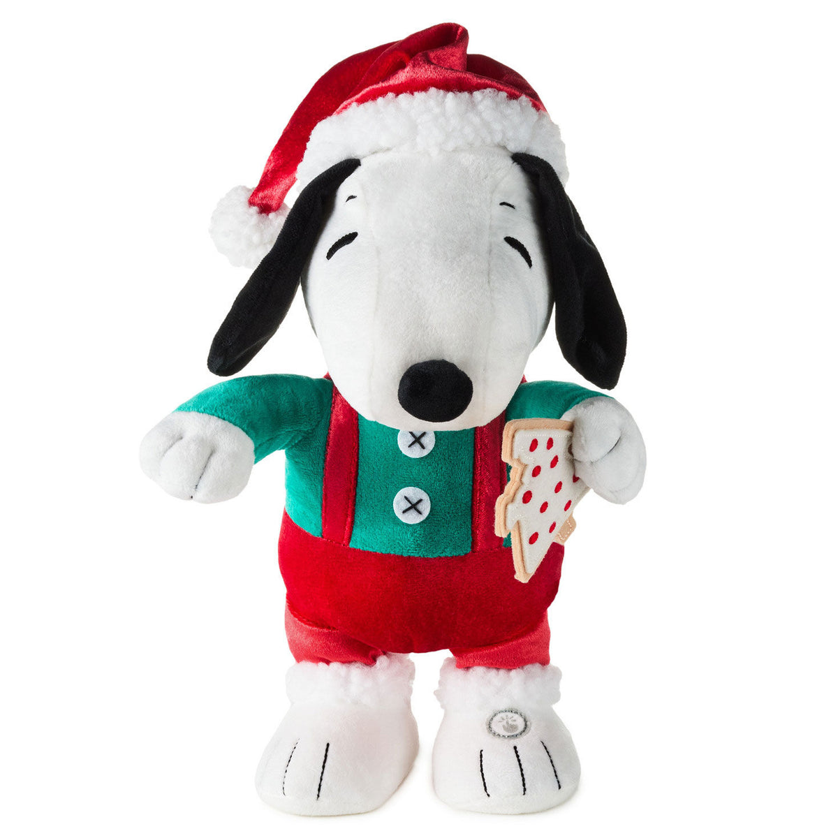 Peanuts® Santa Snoopy With Cookie Plush With Sound and Motion, 12"