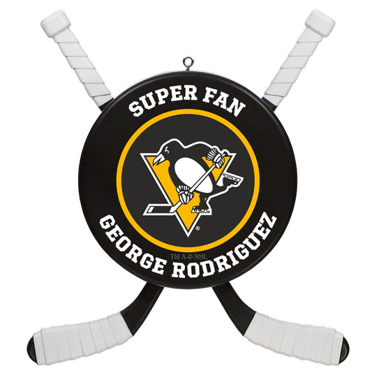 NHL Pittsburgh Penguins® Hockey Personalized Ornament, Custom Text