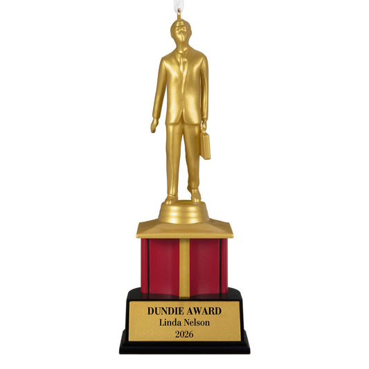 The Office Dundie Award Personalized Ornament, Custom Text