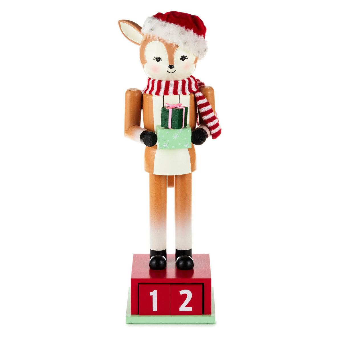 Reindeer Countdown Nutcracker Figurine, 15.5"