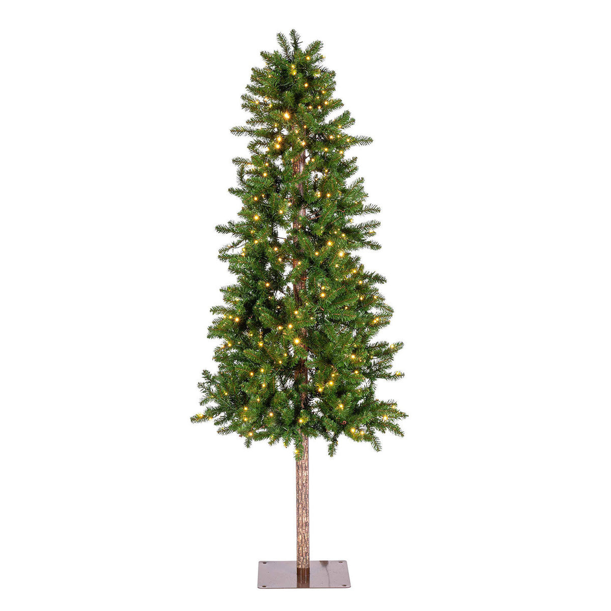 7 ft Pre-Lit Alpine Christmas Tree with 350 Color-Changing LED Lights and 655 Tips