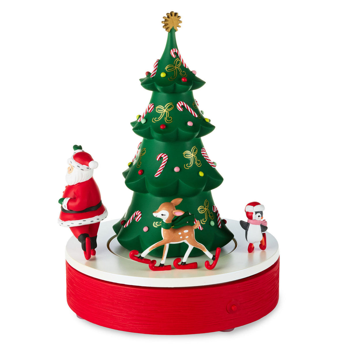 Skating Around the Tree Musical Tabletop Decoration With Motion, 9"