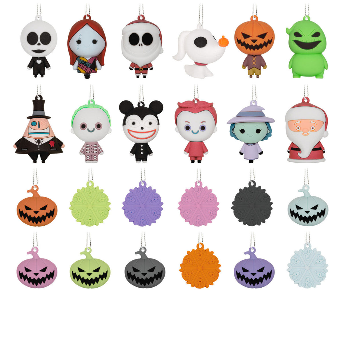 Disney Tim Burton's The Nightmare Before Christmas Hallmark Countdown Calendar Box With 24 Mini Ornaments