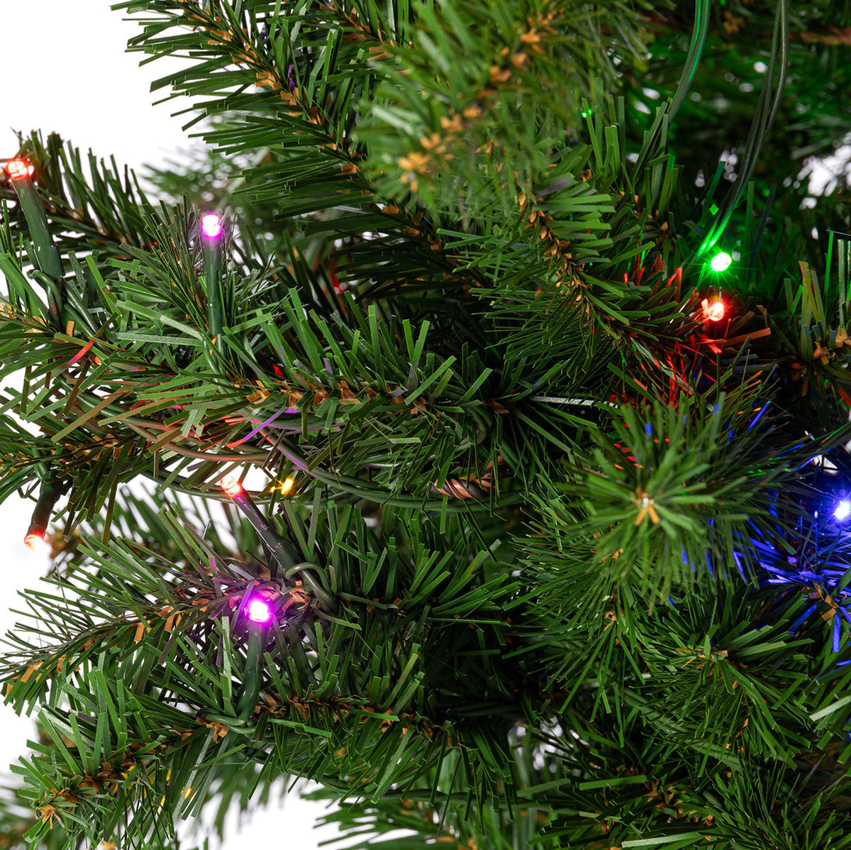 3 ft Pre-Lit Alpine Christmas Tree with 50 Color-Changing LED Lights and 119 Tips
