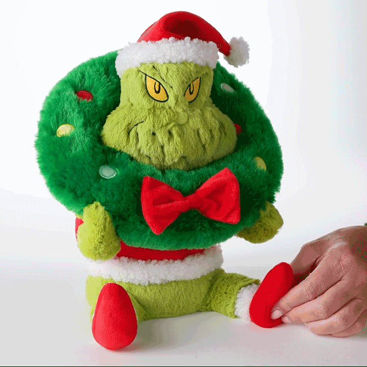Dr. Seuss's How the Grinch Stole Christmas!™ Grinch Stuck On Christmas Plush With Light, Sound and Motion, 11.5"