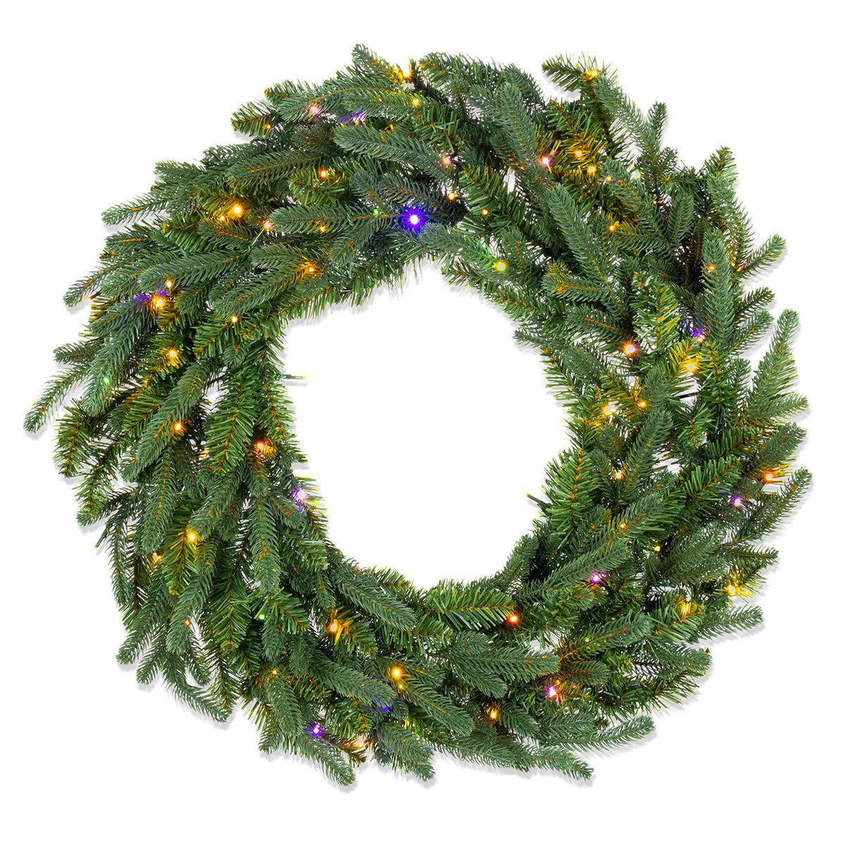 Natural Cut "Hallmark" Fir Wreath 30" 200 LED Lights
