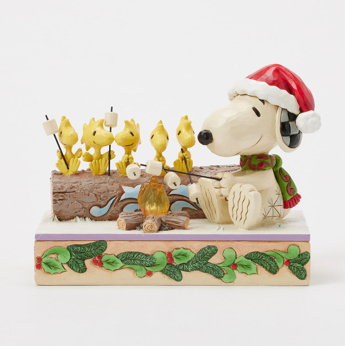 Jim Shore Peanuts Snoopy and Friends Light-Up Campfire Figurine, 5"