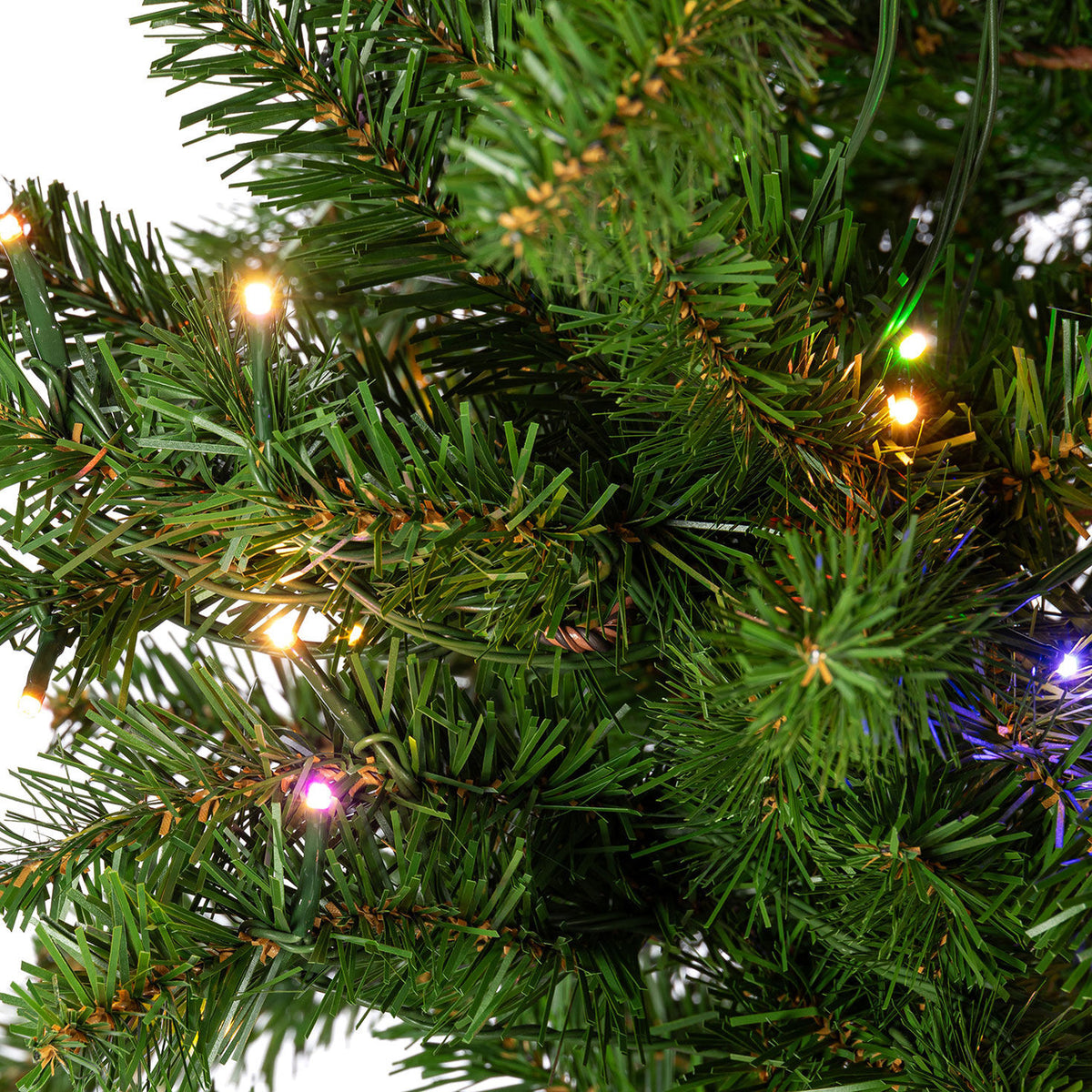 7 ft Pre-Lit Alpine Christmas Tree with 350 Color-Changing LED Lights and 655 Tips