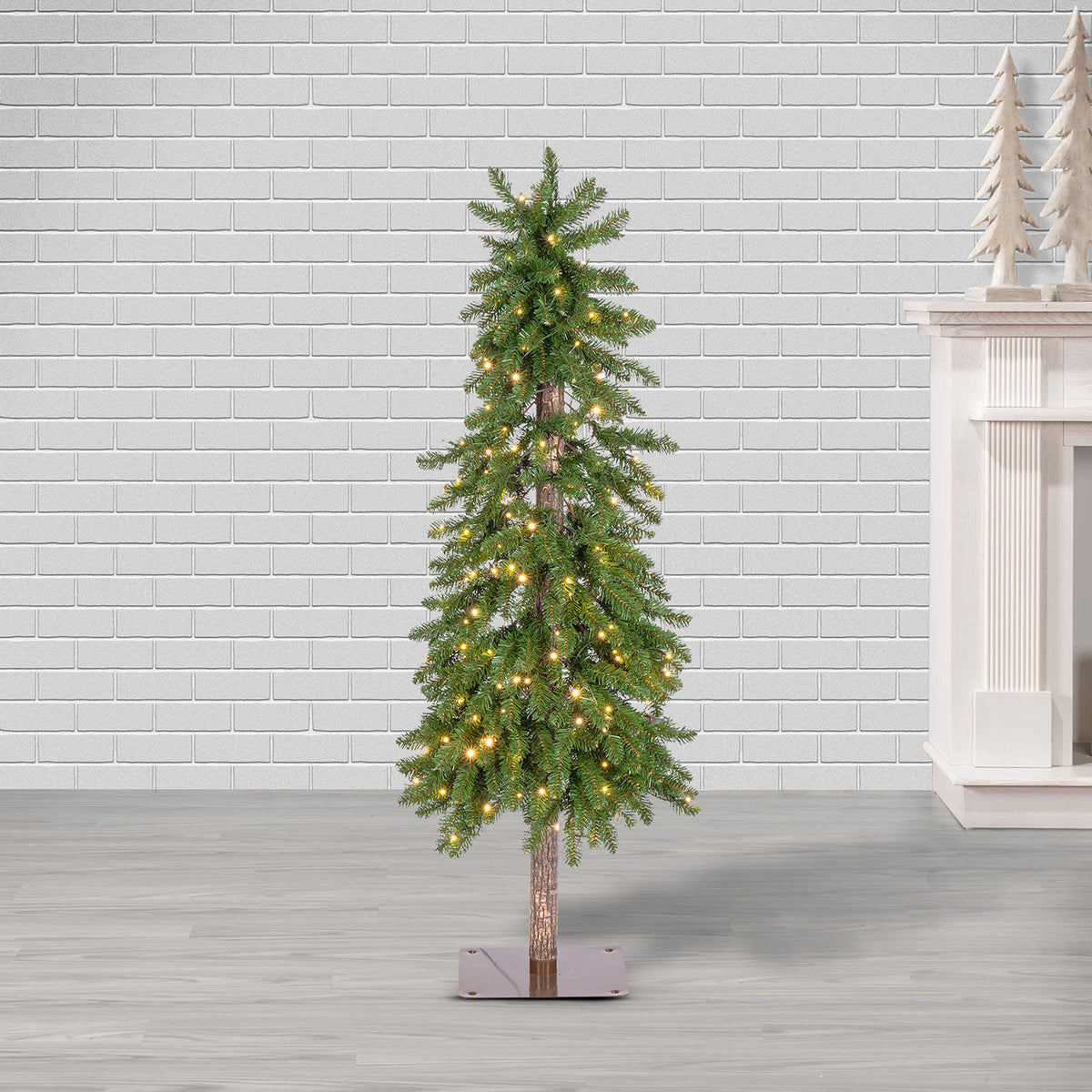 5 ft Pre-Lit Alpine Christmas Tree with 200 Color-Changing LED Lights and 317 Tips