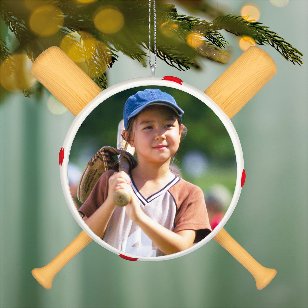 Baseball Personalized Ornament, Custom Photo