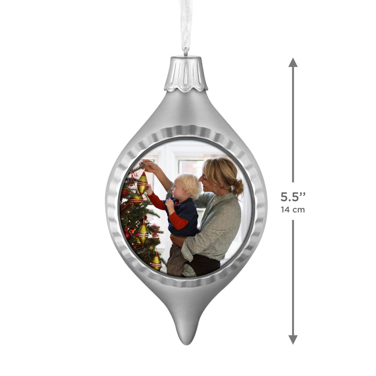 Holiday Finial Personalized Ornament, Custom Photo