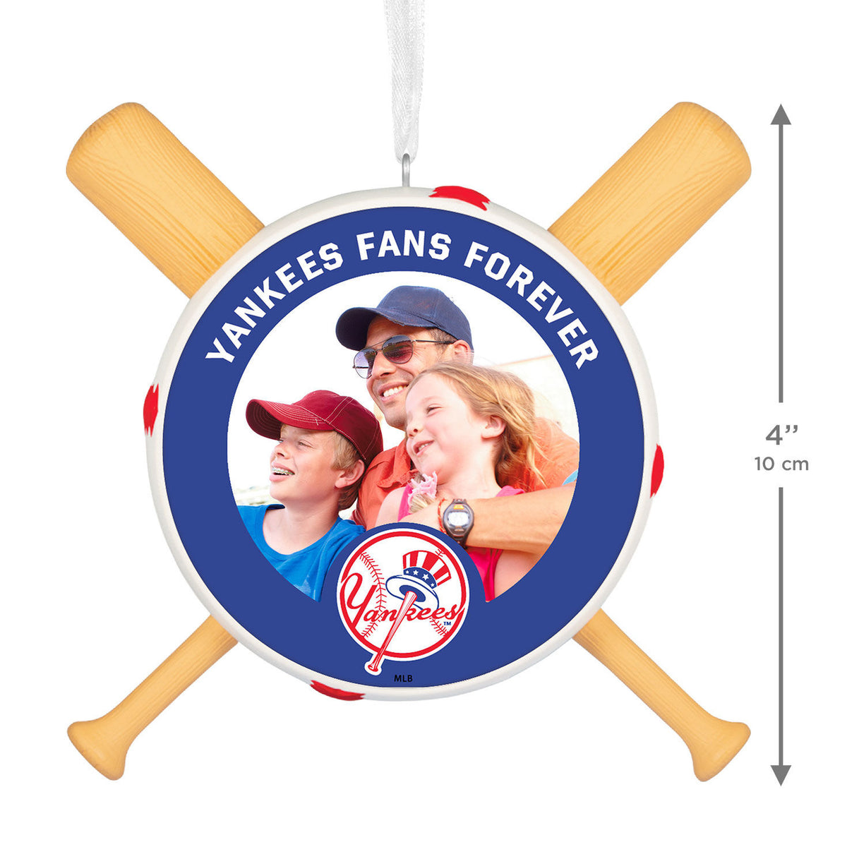 MLB New York Yankees™ Baseball Personalized Ornament, Custom Photo and Text