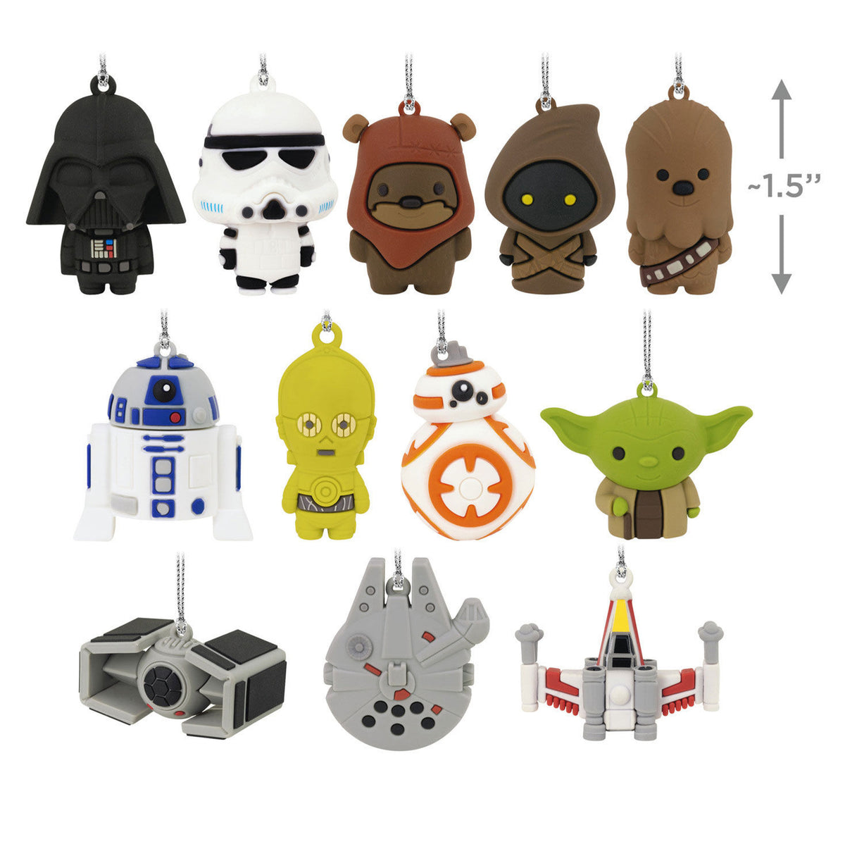 Star Wars™ Hallmark Countdown Calendar Paper Tree Set With 12 Mini Ornaments