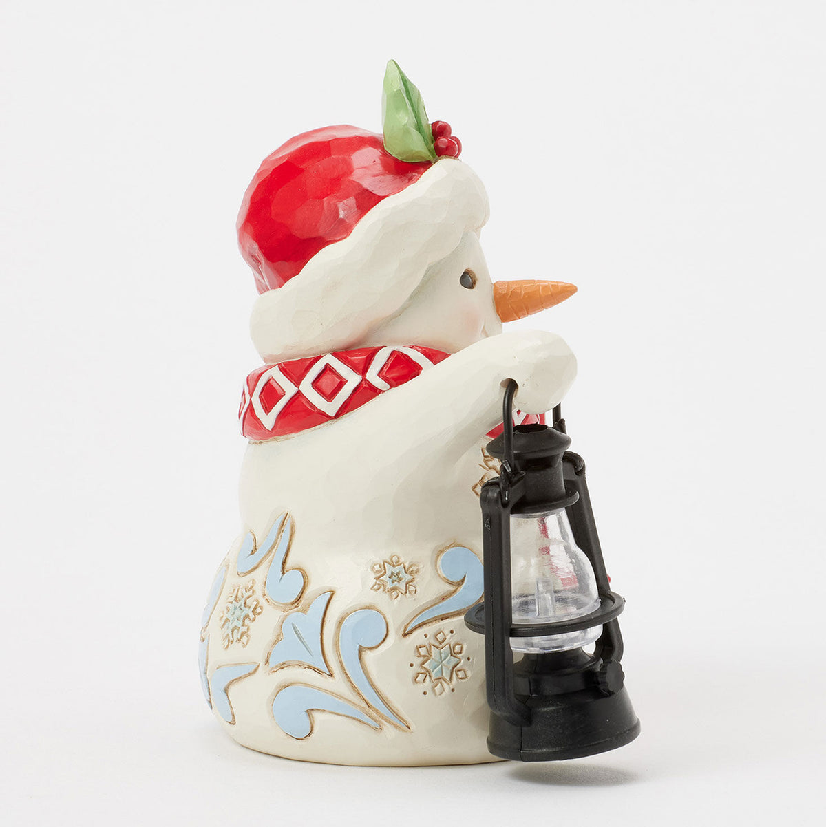 Jim Shore Heartwood Creek Snowman With Oversized Lantern Figurine, 4.8"