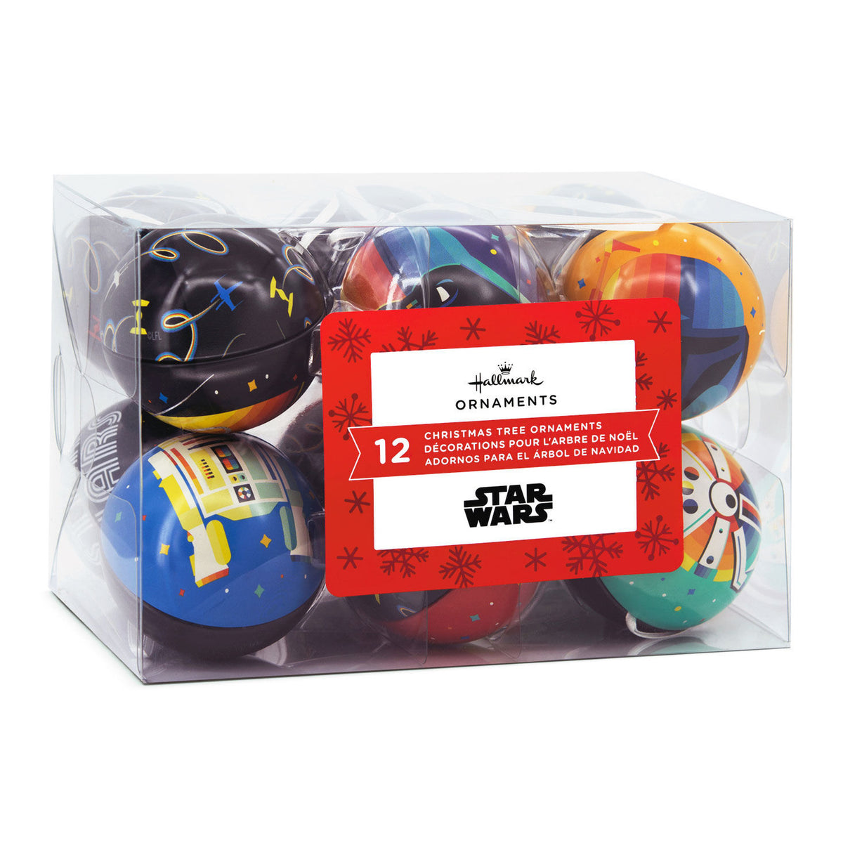 Star Wars™ Tin Ball Hallmark Ornaments, Set of 12